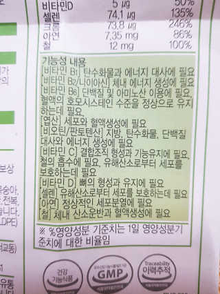 네츄럴굿띵스 퓨어 멀티비타민 앤 미네랄 30일분 — 3.83점을 준 리뷰어가 2018년 6월 올린 사용 사진