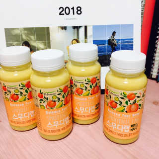 풀무원 스무디랩 피치&비타 — 4.67점을 준 리뷰어가 2017년 11월 올린 사용 사진