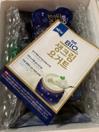 [매일 바이오] 생크림요거트 플레인 12개 + 유자 12개 — 4.5점을 준 리뷰어가 2019년 7월 올린 사용 사진