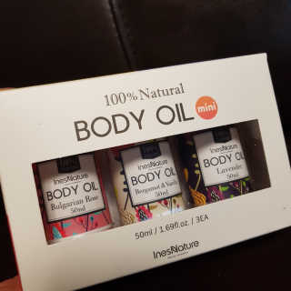 이네스네이쳐 천연 바디오일 미니 3종세트 50ml — 5점을 준 리뷰어가 2018년 6월 올린 사용 사진