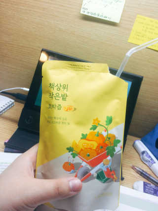 랩노쉬 책상위 작은밭 호박즙 — 5점을 준 리뷰어가 2017년 7월 올린 사용 사진
