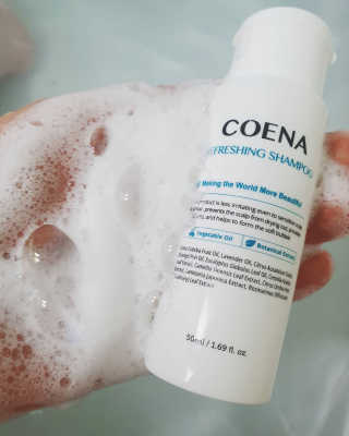 코에나샴푸 자연유래 식물성 코에나 샴푸 50ml — 5점을 준 리뷰어가 2020년 4월 올린 사용 사진