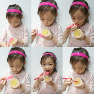 데르뜨 떠먹는 과일 3종, 짜먹는 과일 2종 총 10개 체험 — 5점을 준 리뷰어가 2020년 3월 올린 사용 사진