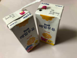 매일우유 멸균 매일우유 저지방 2프로 멸균 핑크퐁 에디션 6입 — 4점을 준 리뷰어가 2018년 1월 올린 사용 사진