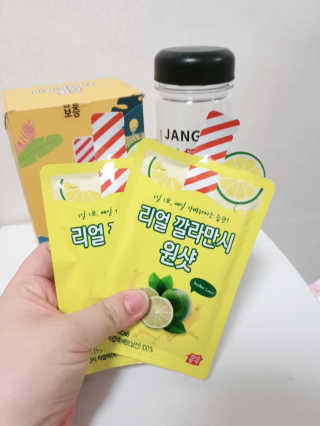 장수농가 리얼깔라만시 원샷 50ml 10팩+보틀 — 4점을 준 리뷰어가 2019년 5월 올린 사용 사진