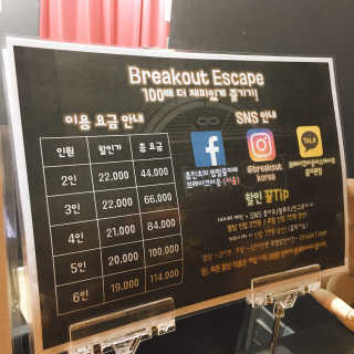 [브레이크아웃이스케이프] 방탈출 5개 테마 중 택 1 — 5점을 준 리뷰어가 2018년 9월 올린 사용 사진