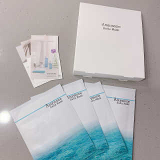 고보습에 화이트닝 아미모네 바다마스크팩 10매입 — 3.5점을 준 리뷰어가 2020년 1월 올린 사용 사진