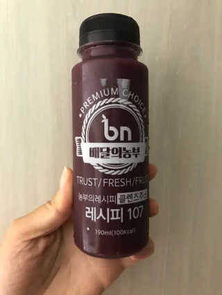 배달의농부클렌즈주스 [배달의농부-클렌즈주스] 레시피 101, 레시피 107 — 5점을 준 리뷰어가 2019년 5월 올린 사용 사진