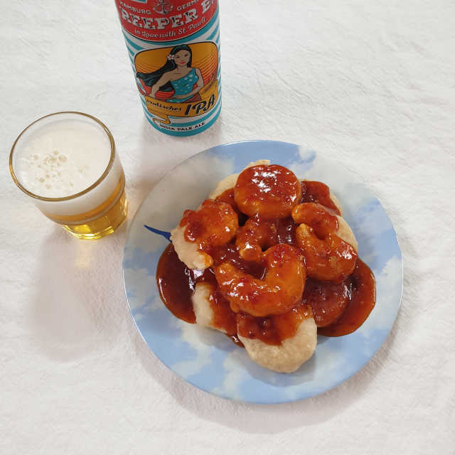 칠리새우 리뷰 사진