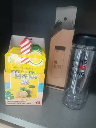 장수농가 리얼깔라만시 원샷 50ml 10팩+보틀 — 1점을 준 리뷰어가 2019년 5월 올린 사용 사진