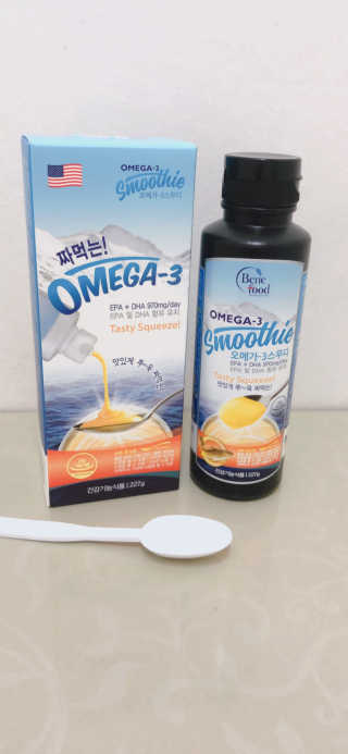 오메가-3스무디 [오메가스무디] 짜먹는 오메가3 DHA 임산부 어린이 — 4.5점을 준 리뷰어가 2019년 3월 올린 사용 사진