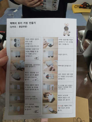 삭스플리즈 [DIY] 삑삑이 토끼 양말인형 키링 만들기+실+기부팔찌 — 4점을 준 리뷰어가 2020년 2월 올린 사용 사진