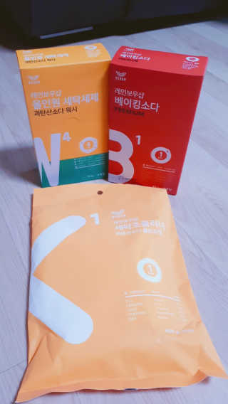 레인보우샵 올인원세탁세제,베이킹소다 스틱포6개입+세탁조클리너 — 4.5점을 준 리뷰어가 2018년 3월 올린 사용 사진