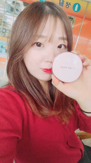 밀키드레스 바비메이크 베일 쿠션 — 5점을 준 리뷰어가 2018년 6월 올린 사용 사진