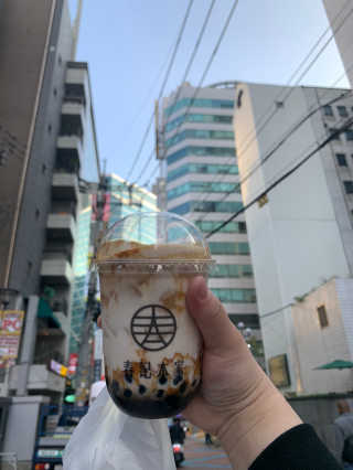 [춘지본가 강남점] 버블밀크티1 + 버블없는 음료1 — 5점을 준 리뷰어가 2019년 10월 올린 사용 사진