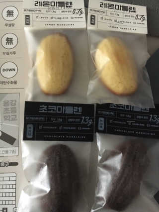 무화당 무가당베이커리 초코마들렌 2p+레몬마들렌 2p 1set — 5점을 준 리뷰어가 2020년 3월 올린 사용 사진