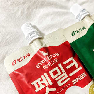 [빙그레] 에버그로 생유산균 1봉（10포입）+펫밀크2팩 — 3점을 준 리뷰어가 2019년 3월 올린 사용 사진