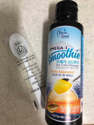 오메가-3스무디 [오메가스무디] 짜먹는 오메가3 DHA 임산부 어린이 — 4.5점을 준 리뷰어가 2019년 4월 올린 사용 사진