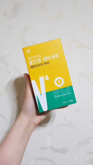 레인보우샵 올인원세탁세제,베이킹소다 스틱포6개입+세탁조클리너 — 4.33점을 준 리뷰어가 2018년 4월 올린 사용 사진