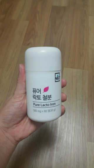 네츄럴굿띵스 퓨어 락토 철분 60일분 — 3.67점을 준 리뷰어가 2017년 11월 올린 사용 사진