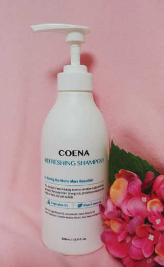 코에나샴푸 500ml — 4.5점을 준 리뷰어가 2019년 8월 올린 사용 사진