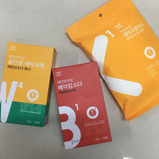 레인보우샵 올인원세탁세제,베이킹소다 스틱포6개입+세탁조클리너 — 4.67점을 준 리뷰어가 2018년 4월 올린 사용 사진