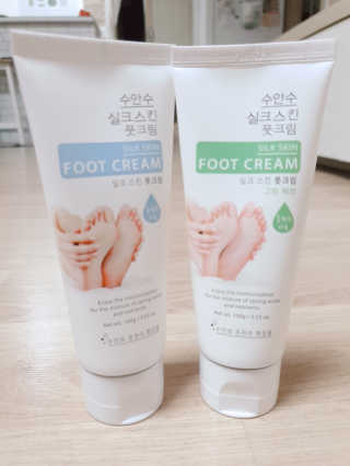 (주)에네스티 에네스티 수안수 실크스킨 풋크림 1+1 — 5점을 준 리뷰어가 2019년 10월 올린 사용 사진
