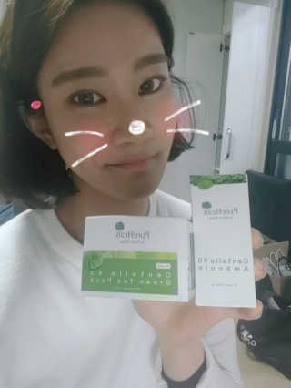 퓨어힐스 센텔라 90 앰플 + 센텔라 65 그린티팩 — 5점을 준 리뷰어가 2019년 3월 올린 사용 사진