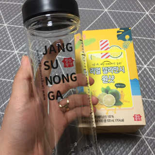 장수농가 리얼깔라만시 원샷 50ml 10팩+보틀 — 4.5점을 준 리뷰어가 2019년 5월 올린 사용 사진