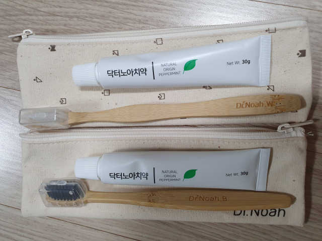 닥터노아 칫솔치약 휴대용 세트 리뷰 사진