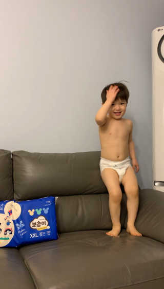 보솜이 베이비케어 팬티형 기저귀 — 5점을 준 리뷰어가 2019년 3월 올린 사용 사진