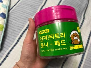 미플레이 진짜 티트리 토너 패드 — 5점을 준 리뷰어가 2018년 11월 올린 사용 사진