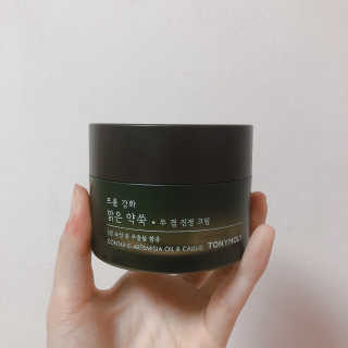 토니모리 프롬 강화 맑은 약쑥 두 겹 진정 크림 — 4점을 준 리뷰어가 2019년 9월 올린 사용 사진