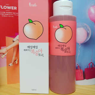 프레티 복숭아 토너 + 소프트 엠보 코튼 화장솜 — 5점을 준 리뷰어가 2019년 4월 올린 사용 사진