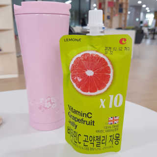 푸드마스터그룹 레모나 비타민C 곤약젤리 2종 — 5점을 준 리뷰어가 2019년 4월 올린 사용 사진