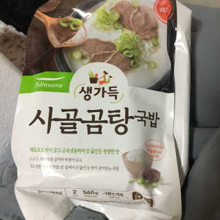[풀무원] 사골곰탕국밥 황태해장국밥 — 5점을 준 리뷰어가 2018년 6월 올린 사용 사진