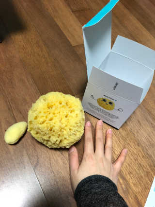 룰라러브 모공관리 끝 지중해산 천연해면 바디스펀지 — 4.83점을 준 리뷰어가 2018년 4월 올린 사용 사진