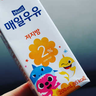 매일우유 멸균 매일우유 저지방 2프로 멸균 핑크퐁 에디션 6입 — 5점을 준 리뷰어가 2017년 12월 올린 사용 사진