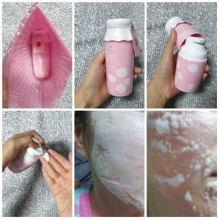 세안 필요 없는 지나인스킨 밀크 버블 에센스 팩 — 1점을 준 리뷰어가 2019년 10월 올린 사용 사진