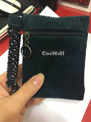 CozMell 코듀로이 카드 목걸이 지갑 — 4.5점을 준 리뷰어가 2016년 12월 올린 사용 사진