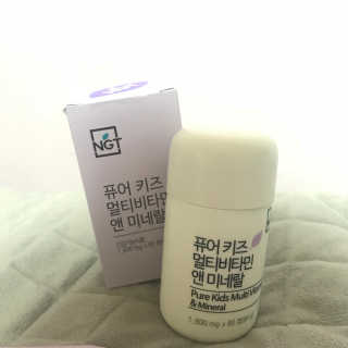 네츄럴굿띵스 퓨어 키즈 멀티비타민 앤 미네랄 30일분 — 4.5점을 준 리뷰어가 2017년 12월 올린 사용 사진