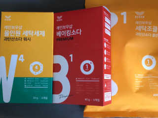 레인보우샵 올인원세탁세제,베이킹소다 스틱포6개입+세탁조클리너 — 4.33점을 준 리뷰어가 2018년 4월 올린 사용 사진