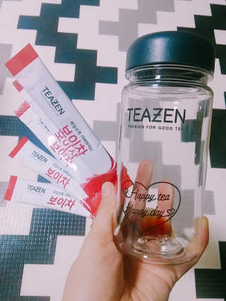 티젠 보이차 + 마이보틀 세트 — 5점을 준 리뷰어가 2018년 6월 올린 사용 사진