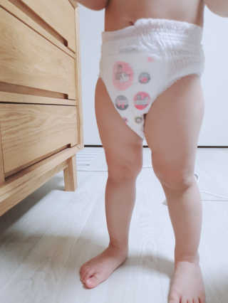 보솜이 베이비케어 팬티형 기저귀 — 5점을 준 리뷰어가 2019년 2월 올린 사용 사진