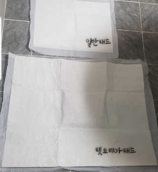 [펫토리아] 한장뚝딱 울트라 탈취패드 배변패드 22매 — 5점을 준 리뷰어가 2020년 2월 올린 사용 사진