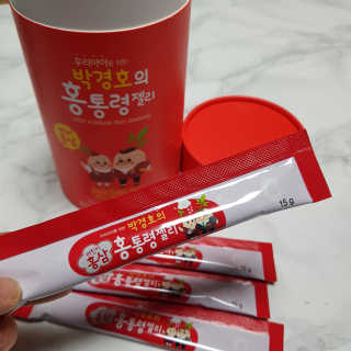 메이준뉴트리 박경호의 어린이 홍삼 홍통령젤리 30포 — 4점을 준 리뷰어가 2020년 2월 올린 사용 사진
