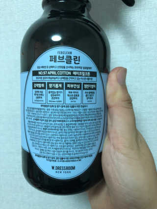 더블유드레스룸 페브클린 500ml — 5점을 준 리뷰어가 2018년 8월 올린 사용 사진