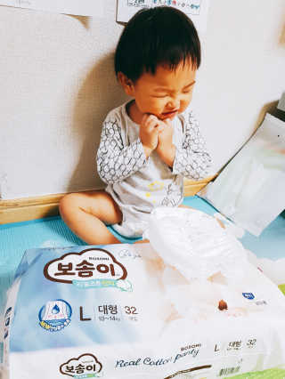 보솜이 리얼코튼 팬티형 — 5점을 준 리뷰어가 2019년 3월 올린 사용 사진