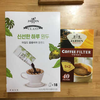 (주)쟈뎅 [쟈뎅] 클래스 신선한 하루 원두+여과지 SET — 5점을 준 리뷰어가 2019년 3월 올린 사용 사진