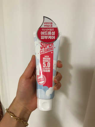 미팩토리 슈퍼 마이크로 버블 5.0 클렌징 폼 X 2EA — 3점을 준 리뷰어가 2019년 6월 올린 사용 사진